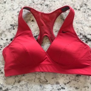Red Nike sports bra